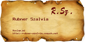 Rubner Szalvia névjegykártya